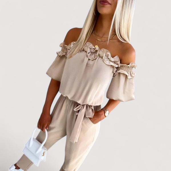 Senta™ | Jumpsuit mit Bindegürtel